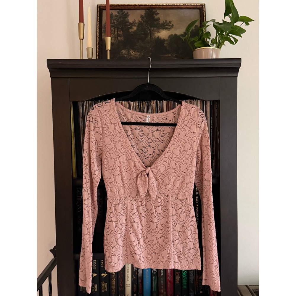 Coquette Balletcore Fairycore Free People Intimately Floral Lace Top S Pink